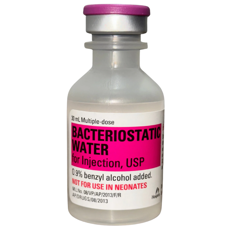 Bacteriostatic water sterile solution vial
